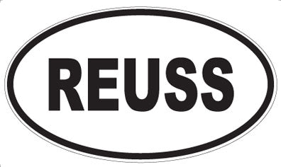 REUSS - Oval Sticker