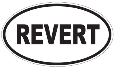 REVERT - Oval Sticker