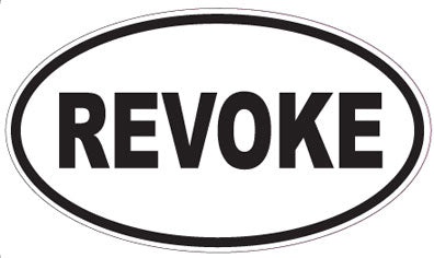 REVOKE - Oval Sticker