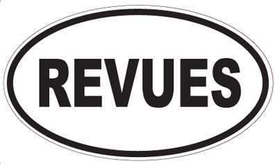 REVUES - Oval Sticker