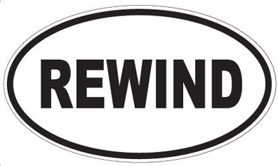 REWIND - Oval Sticker