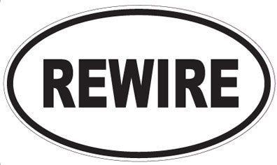 REWIRE - Oval Sticker