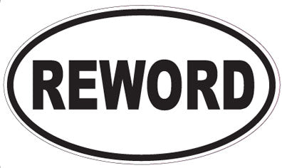 REWORD - Oval Sticker