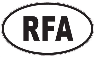 RFA - 3 Letter Initials Oval Sticker
