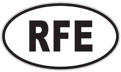 RFE - 3 Letter Initials Oval Sticker