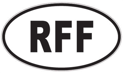 RFF - 3 Letter Initials Oval Sticker