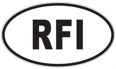 RFI - 3 Letter Initials Oval Sticker