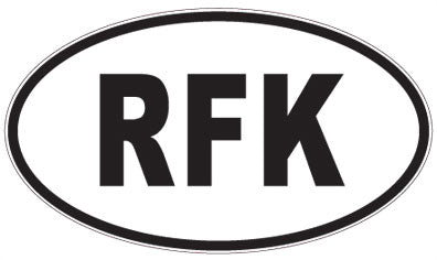 RFK - 3 Letter Initials Oval Sticker