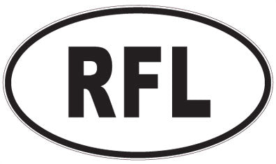 RFL - 3 Letter Initials Oval Sticker