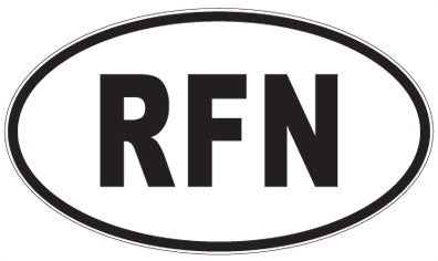 RFN - 3 Letter Initials Oval Sticker