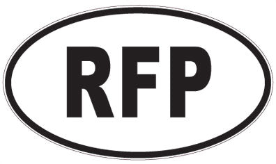 RFP - 3 Letter Initials Oval Sticker