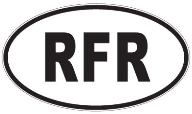 RFR - 3 Letter Initials Oval Sticker