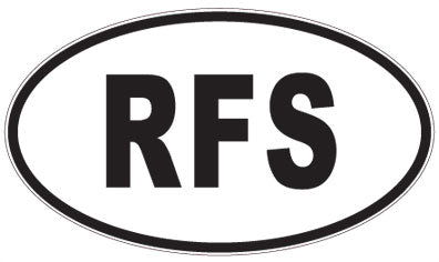 RFS - 3 Letter Initials Oval Sticker