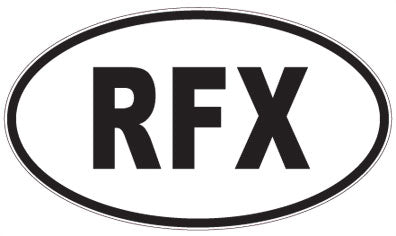 RFX - 3 Letter Initials Oval Sticker