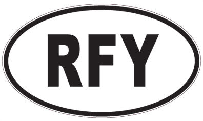 RFY - 3 Letter Initials Oval Sticker