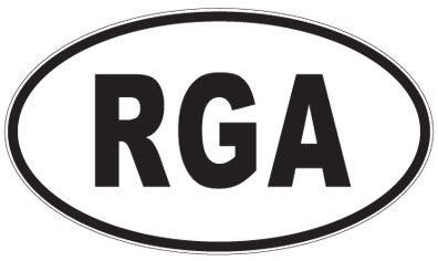 RGA - 3 Letter Initials Oval Sticker