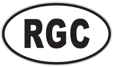 RGC - 3 Letter Initials Oval Sticker