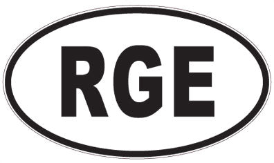RGE - 3 Letter Initials Oval Sticker