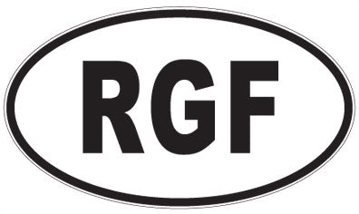 RGF - 3 Letter Initials Oval Sticker