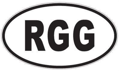 RGG - 3 Letter Initials Oval Sticker