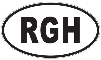 RGH - 3 Letter Initials Oval Sticker
