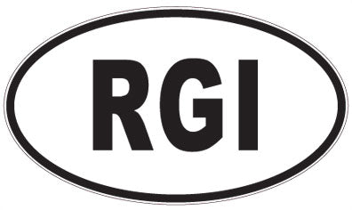 RGI - 3 Letter Initials Oval Sticker