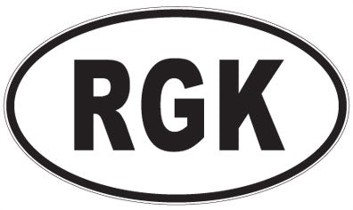 RGK - 3 Letter Initials Oval Sticker