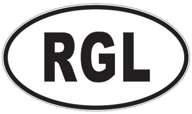 RGL - 3 Letter Initials Oval Sticker
