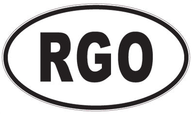 RGO - 3 Letter Initials Oval Sticker