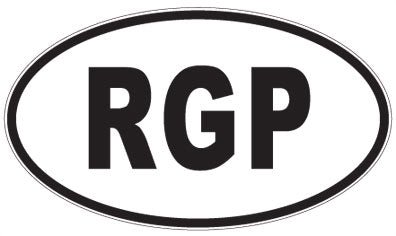 RGP - 3 Letter Initials Oval Sticker
