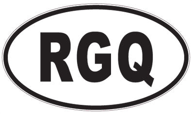 RGQ - 3 Letter Initials Oval Sticker