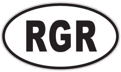 RGR - 3 Letter Initials Oval Sticker