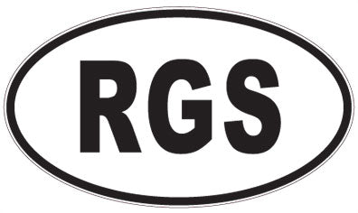 RGS - 3 Letter Initials Oval Sticker
