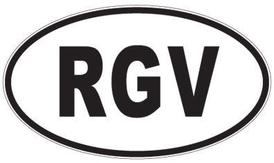 RGV - 3 Letter Initials Oval Sticker