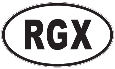 RGX - 3 Letter Initials Oval Sticker