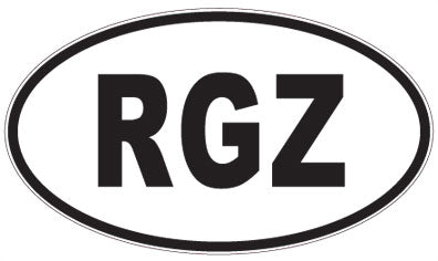 RGZ - 3 Letter Initials Oval Sticker