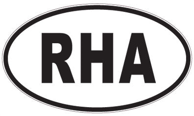 RHA - 3 Letter Initials Oval Sticker