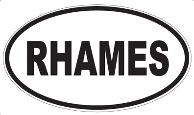 RHAMES - Oval Magnet
