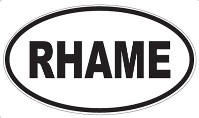 RHAME - Oval Magnet