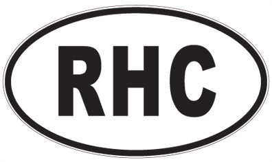 RHC - 3 Letter Initials Oval Sticker