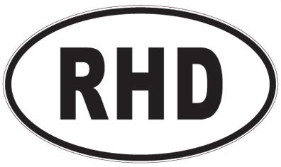 RHD - 3 Letter Initials Oval Sticker