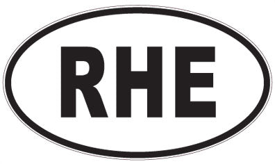 RHE - 3 Letter Initials Oval Sticker