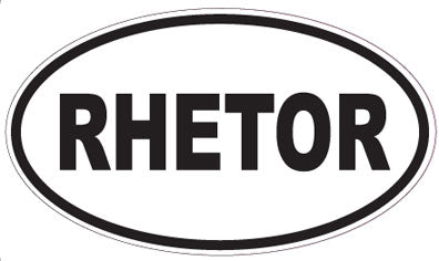 RHETOR - Oval Sticker