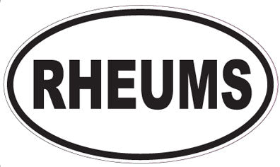 RHEUMS - Oval Sticker