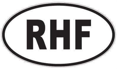 RHF - 3 Letter Initials Oval Sticker