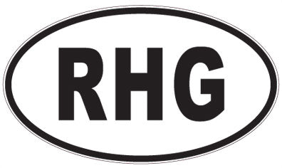 RHG - 3 Letter Initials Oval Sticker