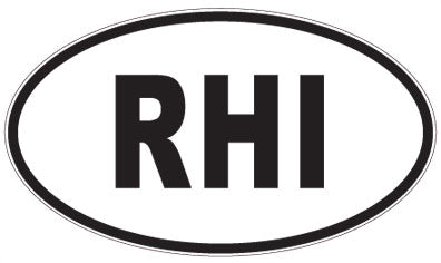 RHI - 3 Letter Initials Oval Sticker