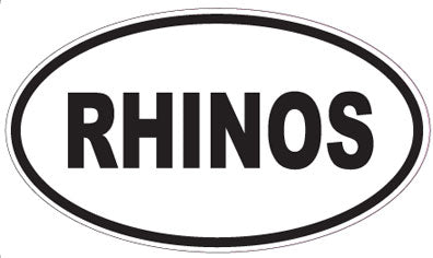 RHINOS - Oval Sticker