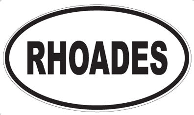 RHOADES - Oval Magnet