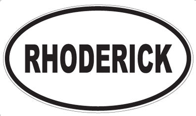 RHODERICK - Oval Magnet